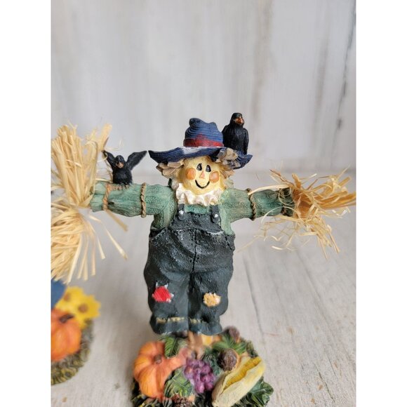 Vintage scarecrow ceramic fall farm Halloween set figure - Picture 5 of 10